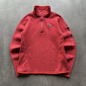 Women's Patagonia Better Sweater Red / Brick Colored Fleece Jacket Size Small